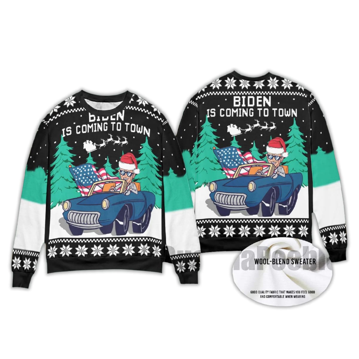 2025 Biden Is Coming To Town Ugly Christmas Sweater 2025 Biden Is Coming To Town Ugly Christmas Sweater