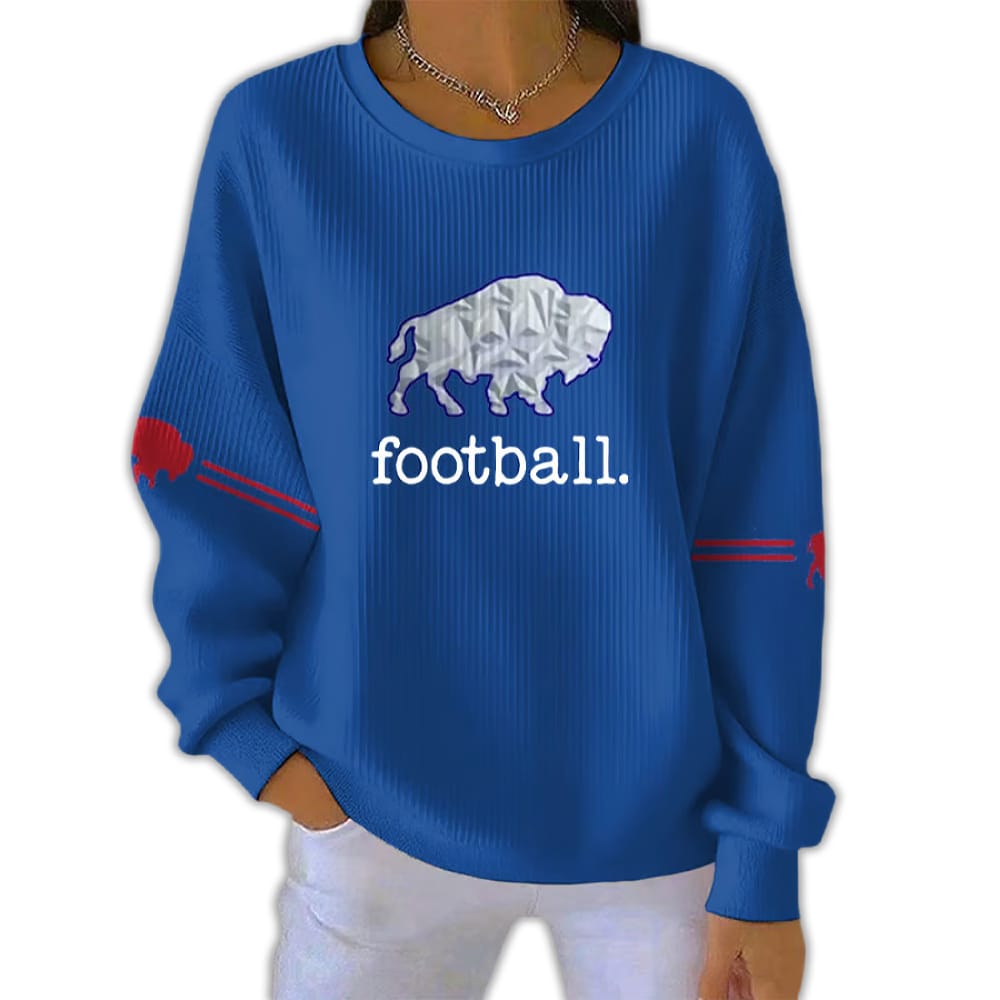 Bills Rivalries Cold Front Football Pit Striped Sweatshirt Bills Rivalries Cold Front Football Pit Striped Sweatshirt