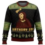 2025 Birthday Boy The Ruined Fresco Of Jesus Ugly Christmas Sweater