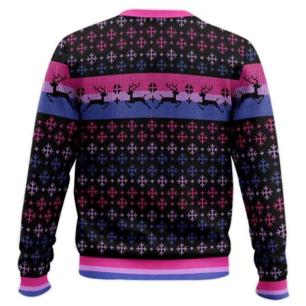 Bisexual Pride Flag LGBT Support Ugly Christmas Sweater