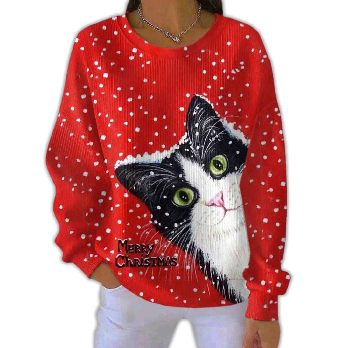 Black Cat Merry Christmas Pit Striped Sweatshirt Black Cat Merry Christmas Pit Striped Sweatshirt
