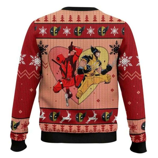 Blood Dance Deadpool & Wolverine Ugly Christmas Sweater