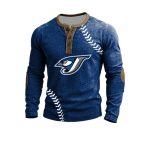 Blue Jays Baseball Print Henley Top
