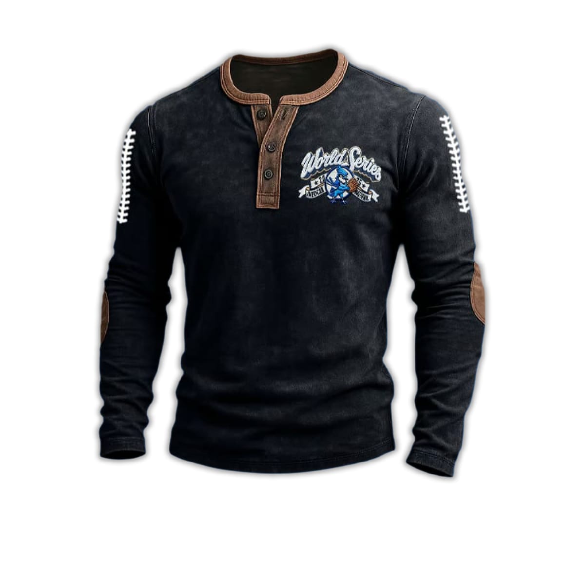 Blue Jays World Series 2025 Print Henley T-Shirt Blue Jays World Series 2025 Print Henley T-Shirt