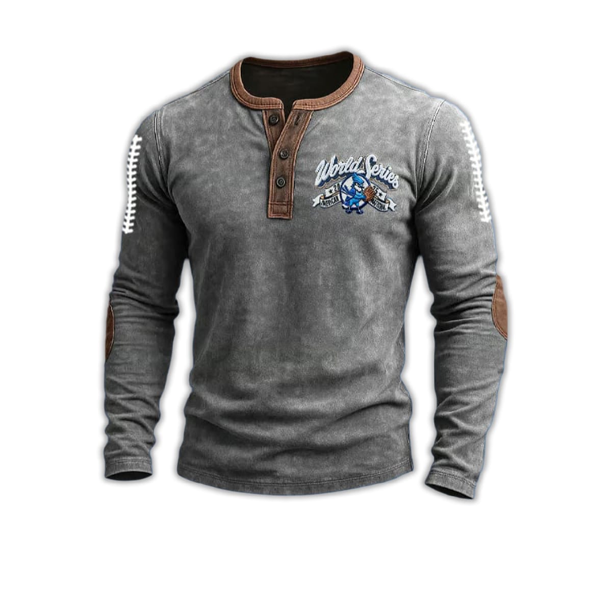 Blue Jays World Series 2025 Print Henley T-Shirt Blue Jays World Series 2025 Print Henley T-Shirt