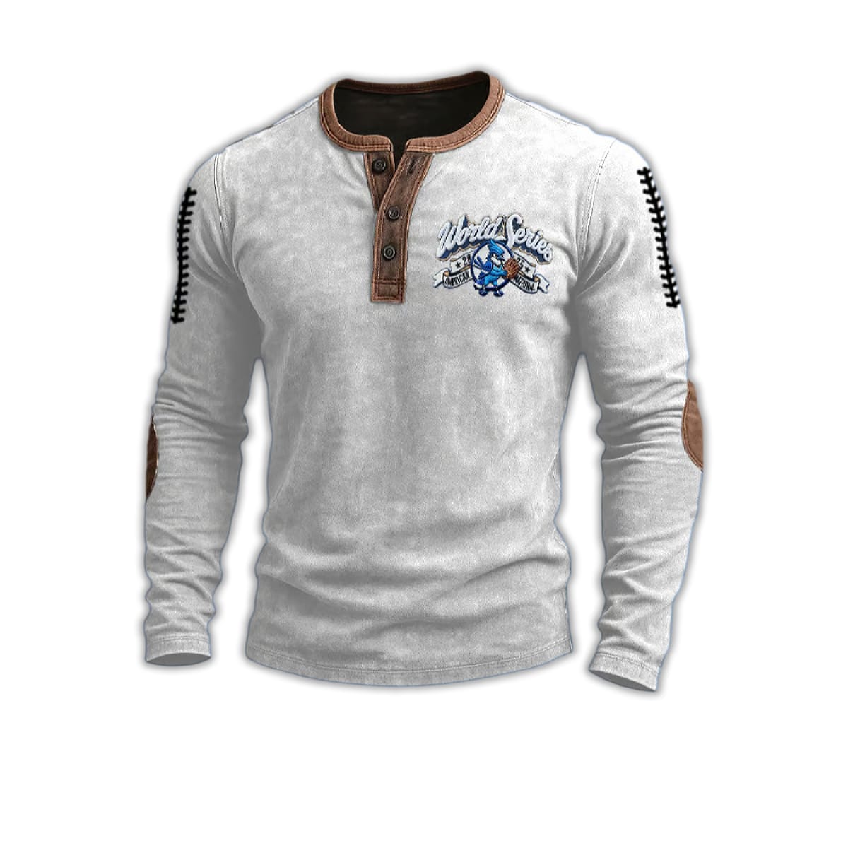 Blue Jays World Series 2025 Print Henley T-Shirt Blue Jays World Series 2025 Print Henley T-Shirt