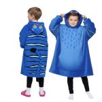 Blue Tiger Costume Blanket Hoodie