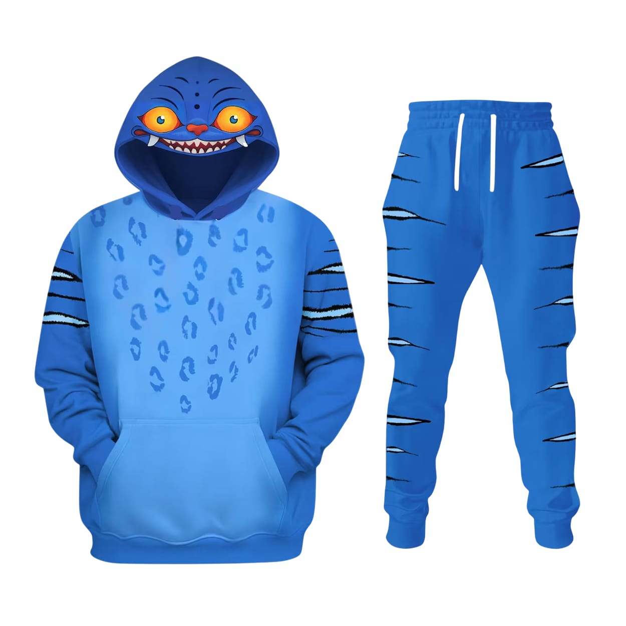 Blue Tiger Costume Hoodie Jogger Blue Tiger Costume Hoodie Jogger