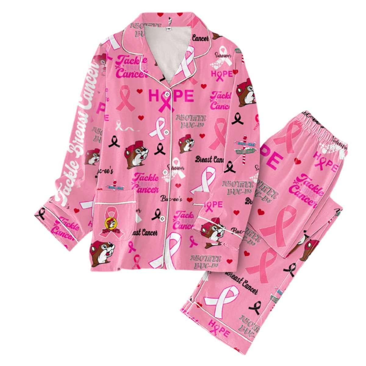 Buc-ee’s Tackle Breast Cancer Pajama Set Buc-ee’s Tackle Breast Cancer Pajama Set