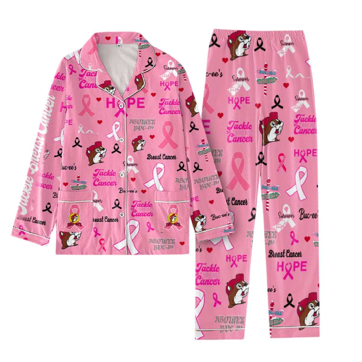 Buc-ee’s Tackle Breast Cancer Pajama Set Buc-ee’s Tackle Breast Cancer Pajama Set