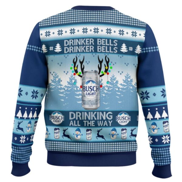 Busch Light Drinker Bells Ugly Christmas Sweater