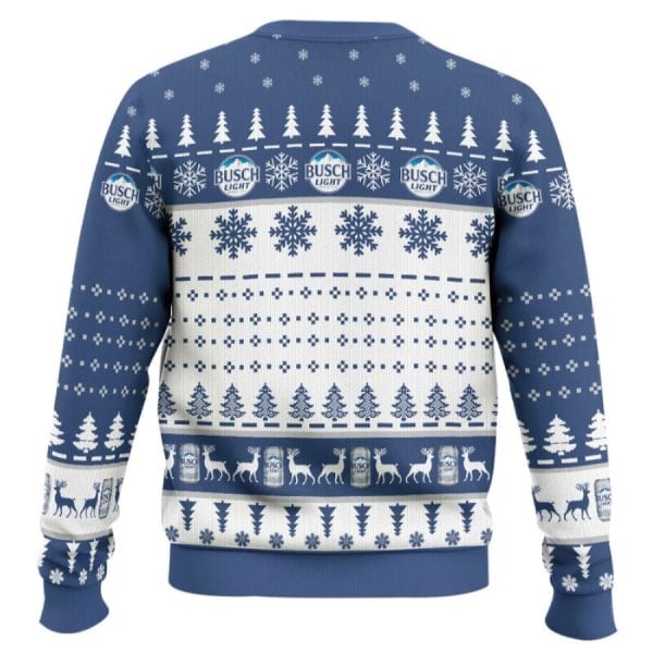 Busch Light Merry Christmas And Hoppy New Beer Ugly Christmas Sweater