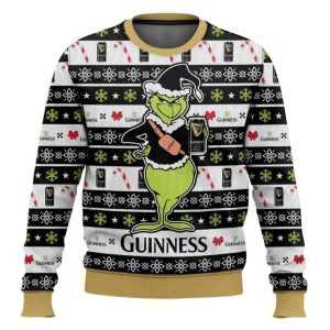 Guinness Magic Black Grnch Ugly Christmas Sweater