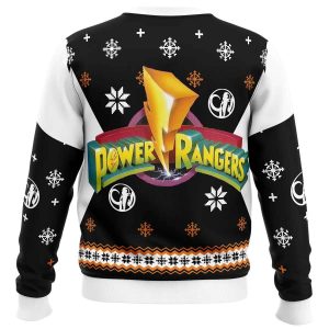2025 Mighty Morphin Power Rangers Black Ugly Christmas Sweater 1 Mighty Morphin Power Rangers Black Ugly Christmas Sweater1