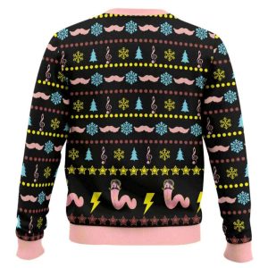 Worm With A Mustache James Kennedy Ugly Christmas Sweater1