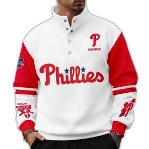 Personalized Phillies Western Style Sweater With Buckles