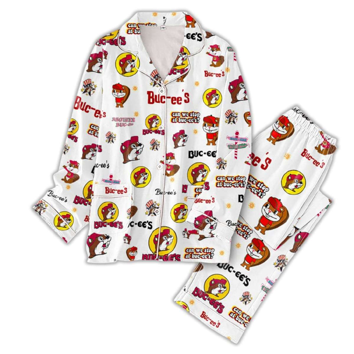 Can We Stop At Buc EeS Pajama Set1 Can We Stop At Buc-Ee'S Pajama Set