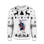 2025 Captain America All I Want For Christmas Is You Ugly Christmas Sweater