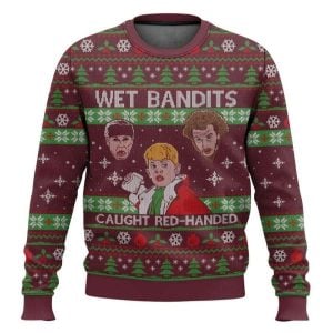 Wet Bandits Caught Red handed Home Alone Ugly Christmas Sweater