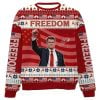 Charlie Kirk Freedom Signature Ugly Sweater