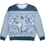 2025 Chinoiserie Toile De Jouy Cat Ugly Christmas Sweater
