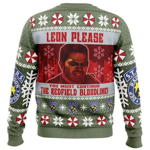 2025 Chrismas Chris Redfield Bloodline Resident Evil Ugly Christmas Sweater