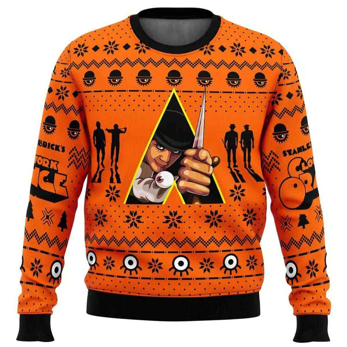 Christmas Alex A Clockwork Orange Ugly Christmas Sweater Christmas Alex A Clockwork Orange Ugly Christmas Sweater