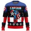 2025 Christmas Captain America Marvel Comics Ugly Christmas Sweater