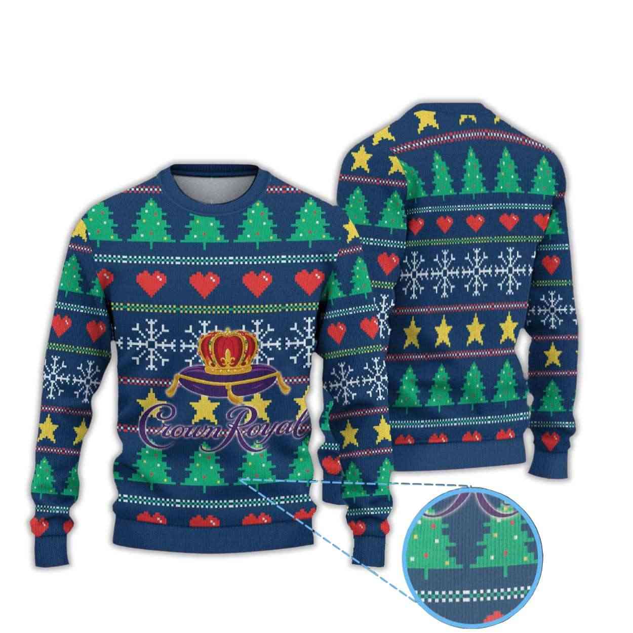 Christmas Pattern Crown Royal Ugly Christmas Sweater Christmas Pattern Crown Royal Ugly Christmas Sweater