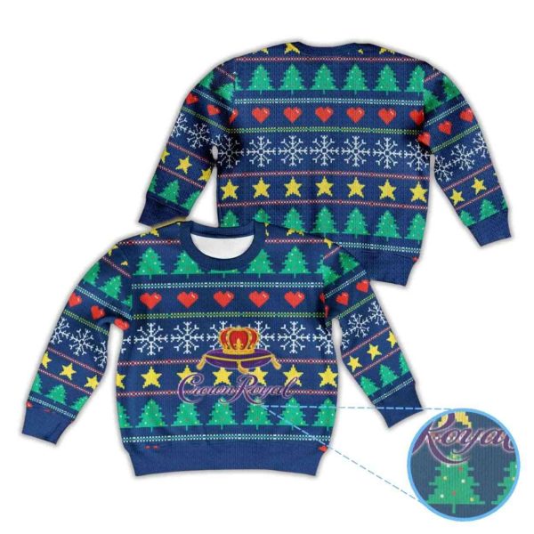 Christmas Pattern Crown Royal Ugly Christmas Sweater