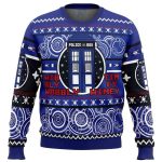 2025 Christmas Through Time And Space Doctor Who Ugly Christmas Sweater