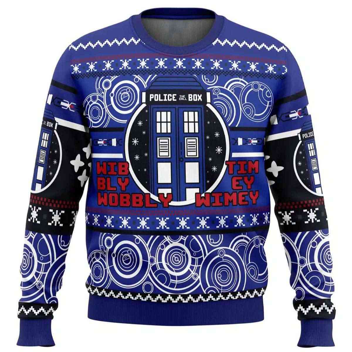 Christmas Through Time And Space Doctor Who Ugly Christmas Sweater Christmas Through Time And Space Doctor Who Ugly Christmas Sweater