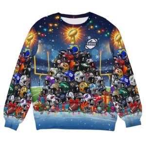Personalized Gifts For American Football Lovers Christmas Ugly Sweater