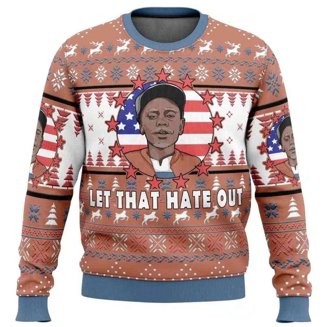 Clayton Bigsby Let That Hate Out Chappelles Show Ugly Christmas Sweater Clayton Bigsby Let That Hate Out Chappelle's Show Ugly Christmas Sweater