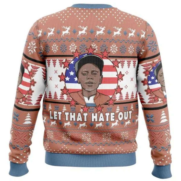 2025 Clayton Bigsby Let That Hate Out Chappelle’s Show Ugly Christmas Sweater