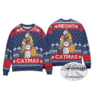 2025 Meowy Catmas Ugly Christmas Sweater