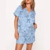 Coquette Seashell Beach Coastal Summer Vibes Pajama Set