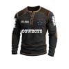 Cowboys Est 1960 Henley Shirt