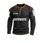 Cowboys Est 1960 Henley Shirt