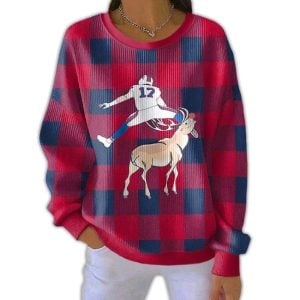 Bills Josh Allen Jumping Over Rudolph Christmas Sweatshirt