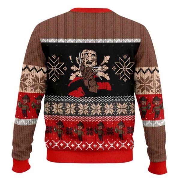 Crawling Freddy Krueger Ugly Christmas Sweater