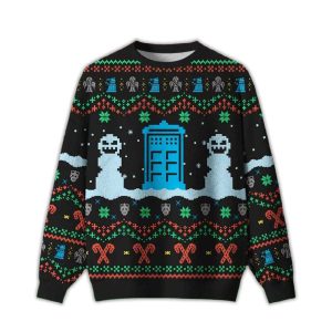 Doctor Who Black Ugly Christmas Sweater