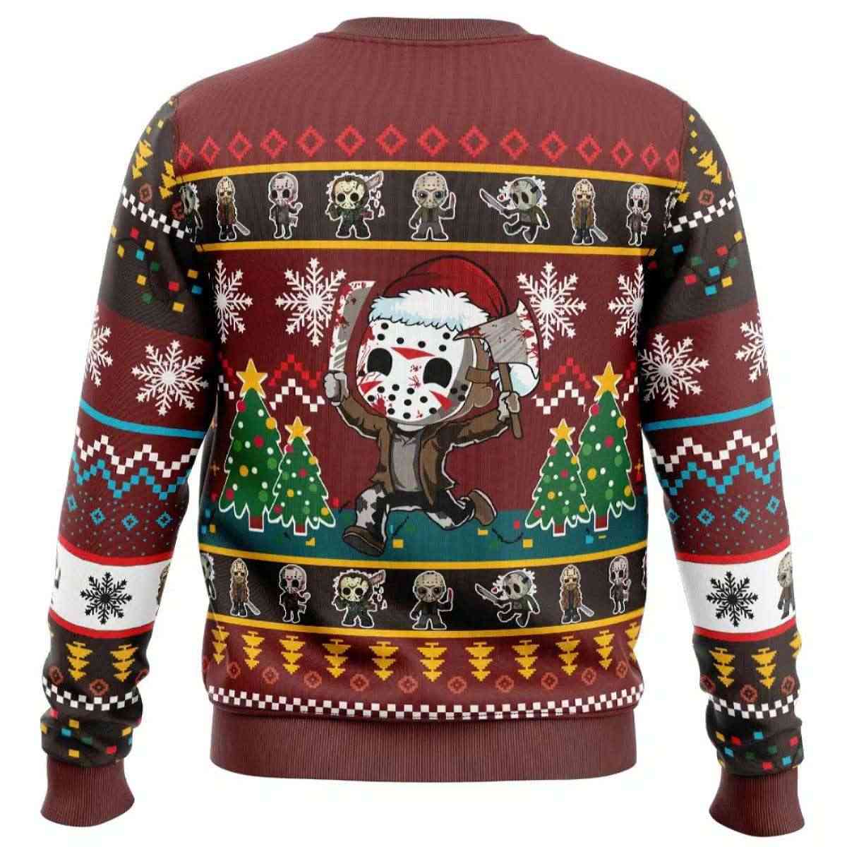 2025 Cute Jason Friday the 13th Ugly Sweater 2025 Cute Jason Friday the 13th Ugly Sweater