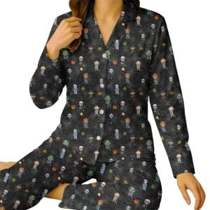 Funny Horror Character Golfing Pajama Set3