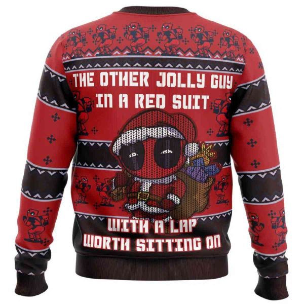 2025 Deadpool Jolly Red Guy Ugly Christmas Sweater