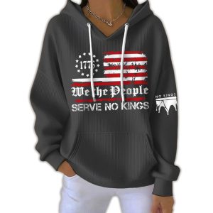 We The People Serve No Kings 1776 Pit Striped Hoodie2