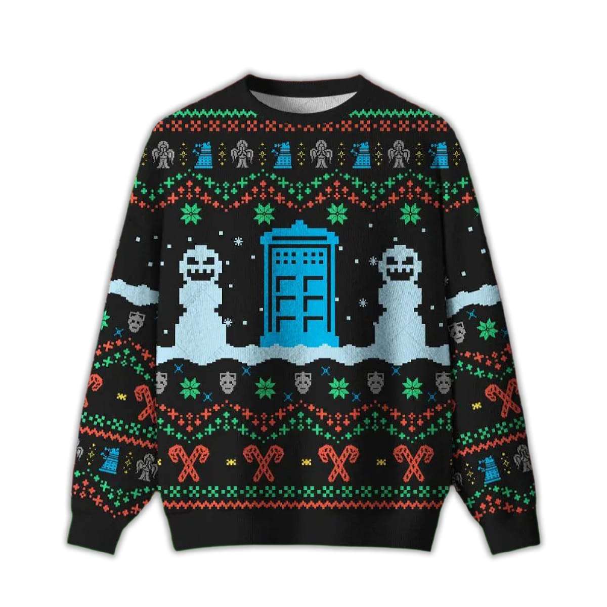 Doctor Who Black Ugly Christmas Sweater Doctor Who Black Ugly Christmas Sweater