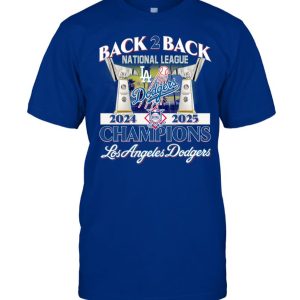 Dodgers Back 2 Back NL Champions Two Sided Shirt1