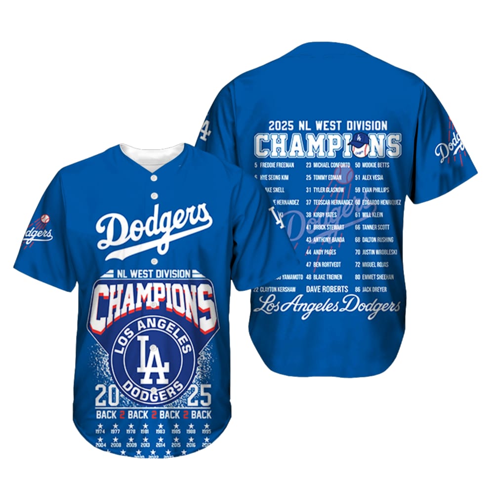 Dodgers NL West Division Champions 2025 Jersey Dodgers NL West Division Champions 2025 Jersey