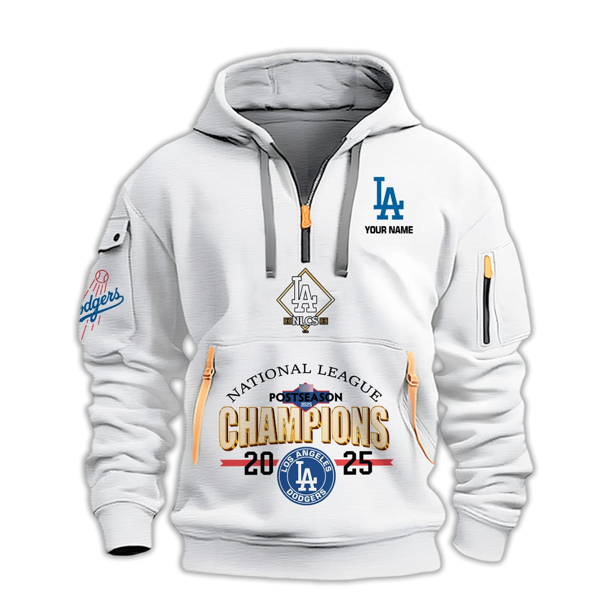 Dodgers National League Champions 2025 Quarter Zip Hoodie Dodgers National League Champions 2025 Quarter Zip Hoodie